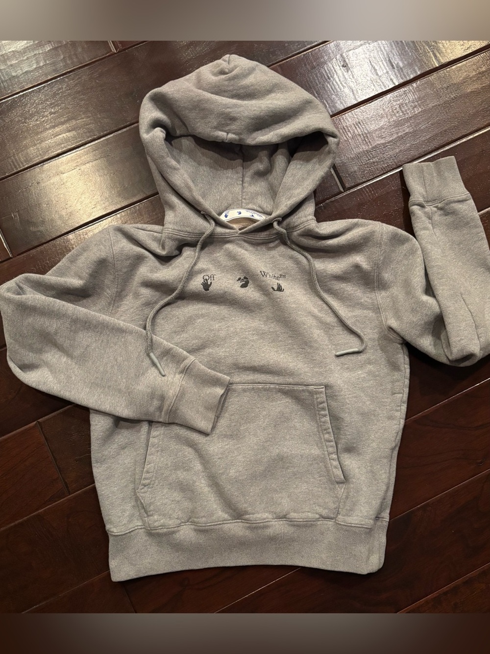 Off-White Marker Virgil Abloh Arrows Layered Hoodie - Size Small